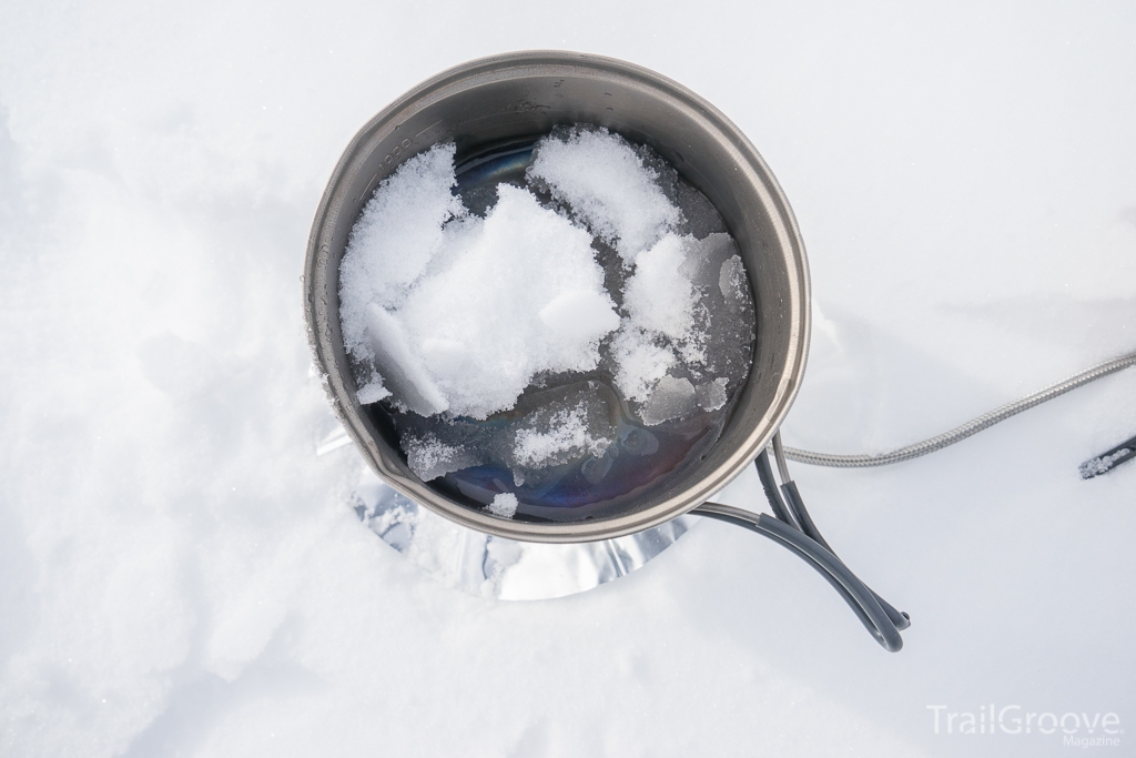 Melting Snow with the Inverted Canister WindPro II Stove