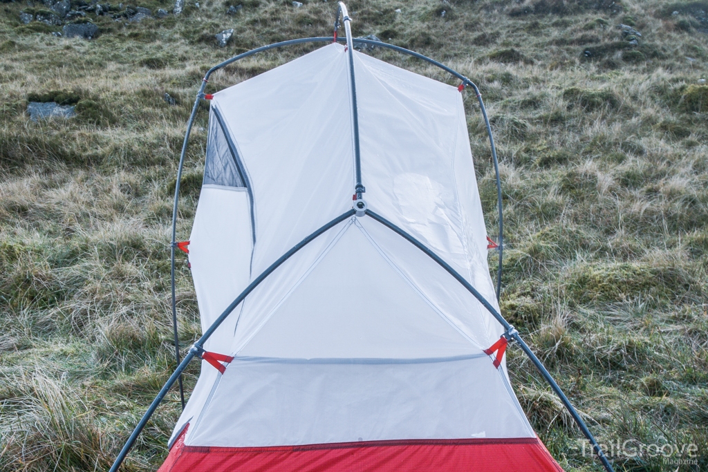 The Access 1 has a deep bathtub floor for weather protection, and the second pole provides good headroom.