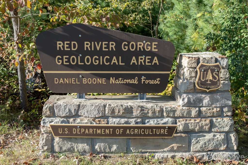 Red River Gorge Park Entry Sign