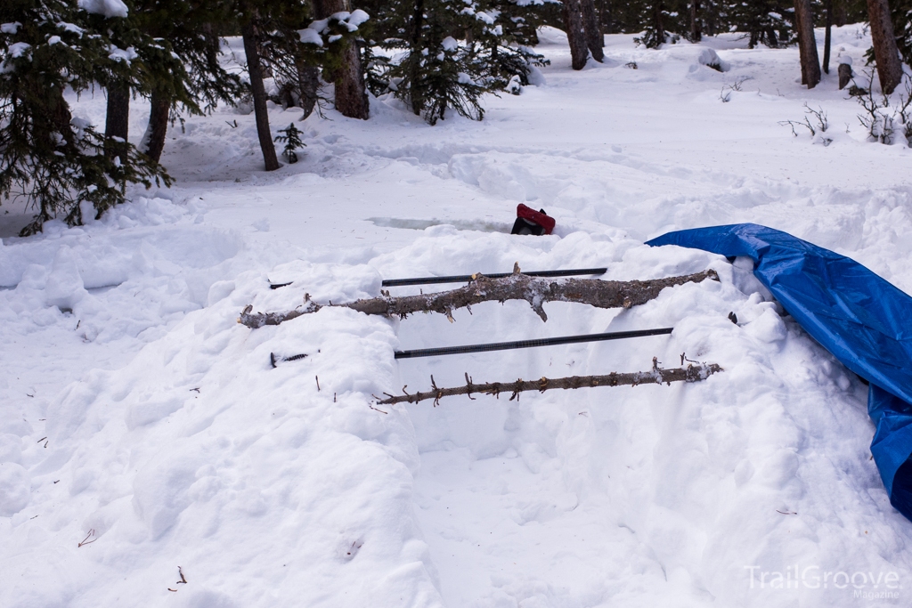 Laying Out the Snow Shelter Frame