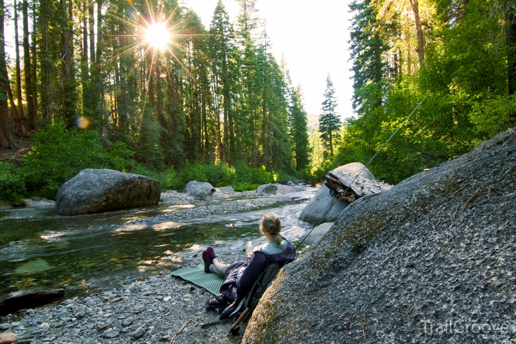 Creekside Break on the Trail in the Trinity Alps Wilderness