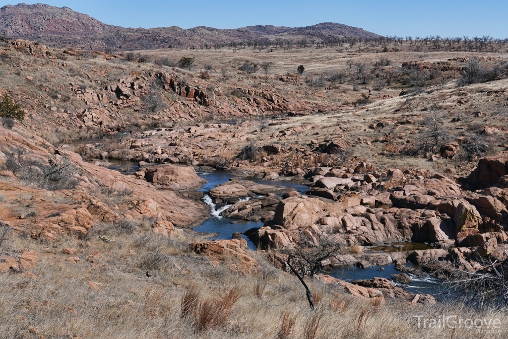 West Cache Creek flows through the Wichitas along the Bison Trail in the Dog Run Hollow trail system.