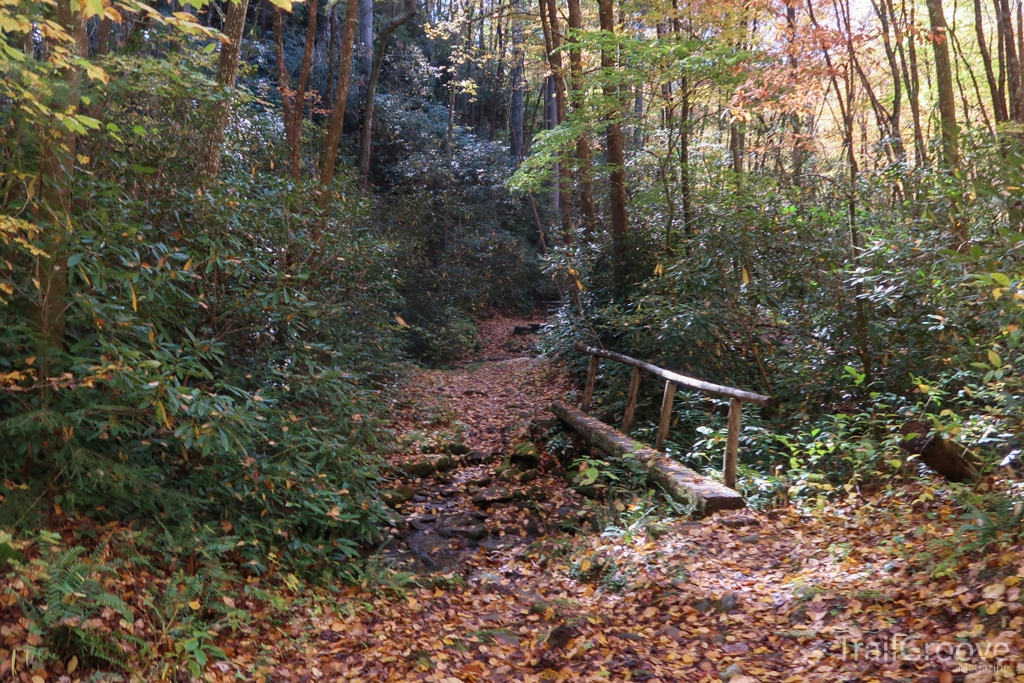 Quaint footbridge in the Great Smoky Mountains