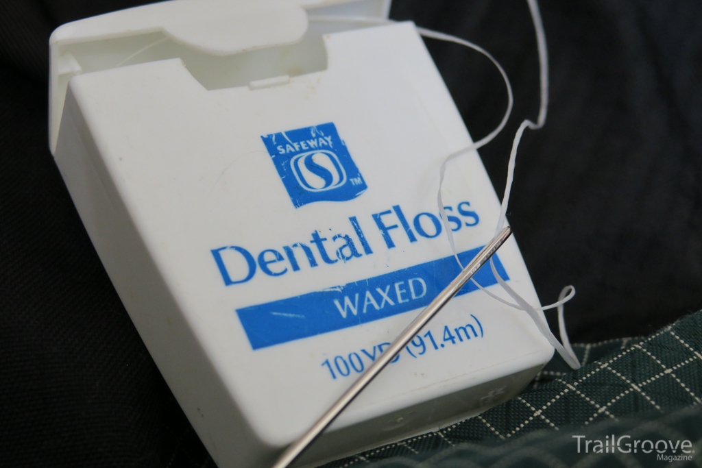 Sewing with Dental Floss - Backpacking Gear Repair