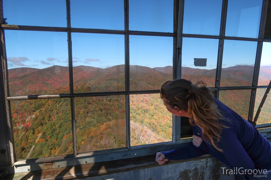 The view from the top of the Shuckstack Fire Tower