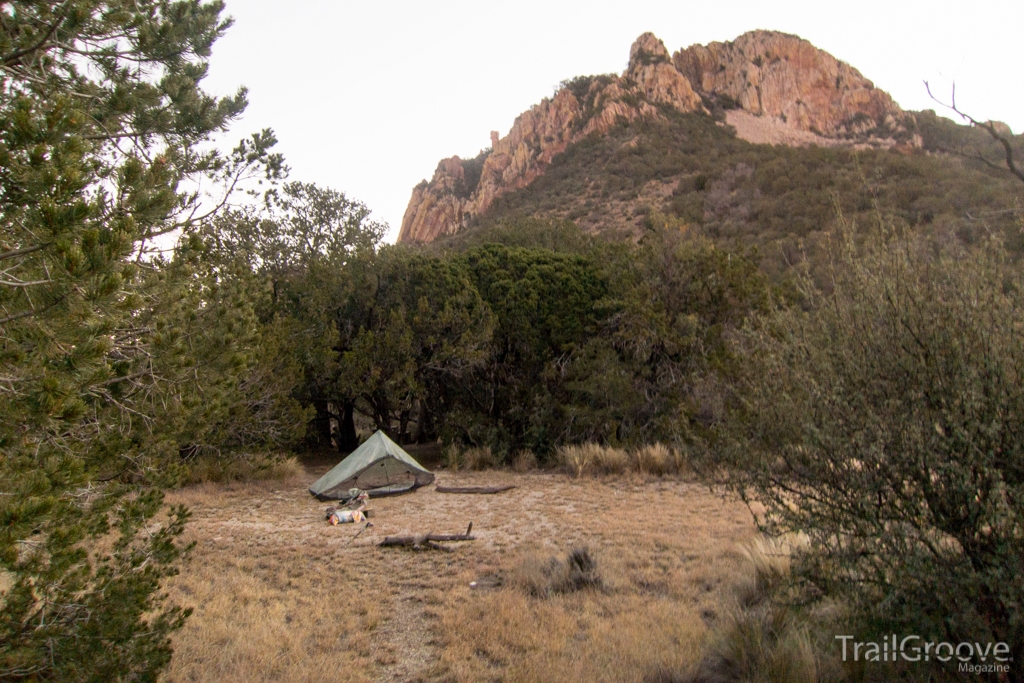 Campsite at Laguna Meadow with Emory Peak