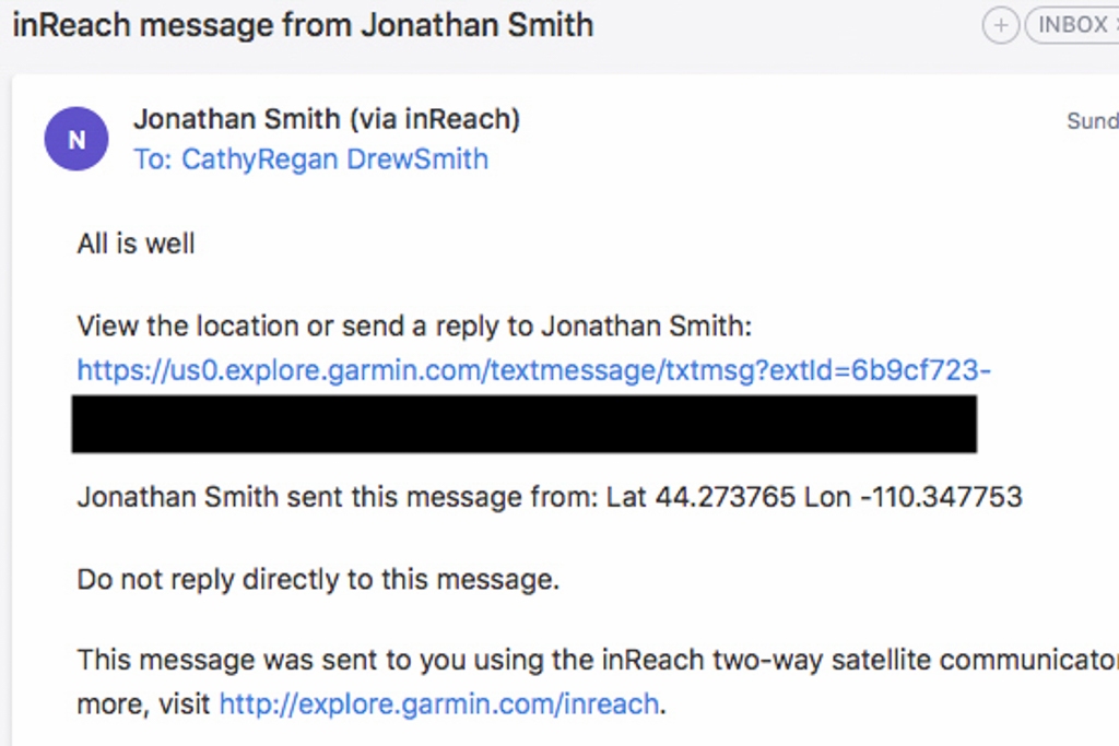 Garmin inReach Mini Emails