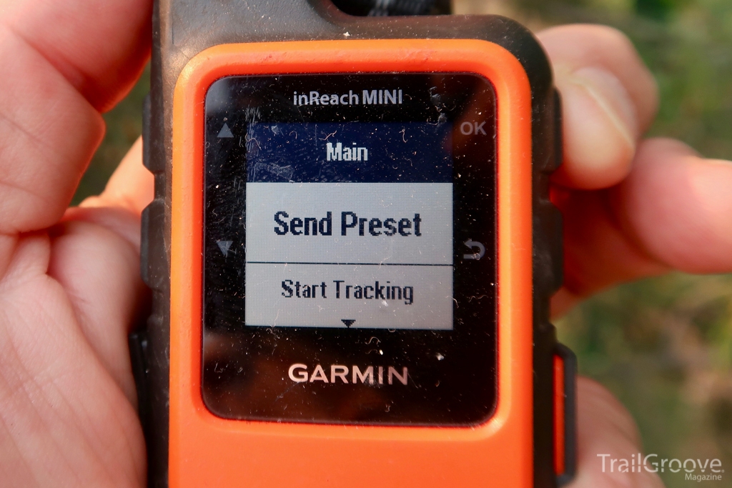 Sending a Preset Message on the inReach Mini