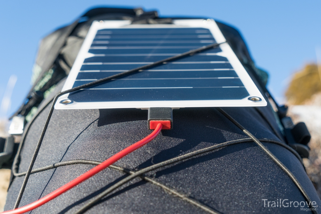 Lixada Solar Panel Attached to Backpack