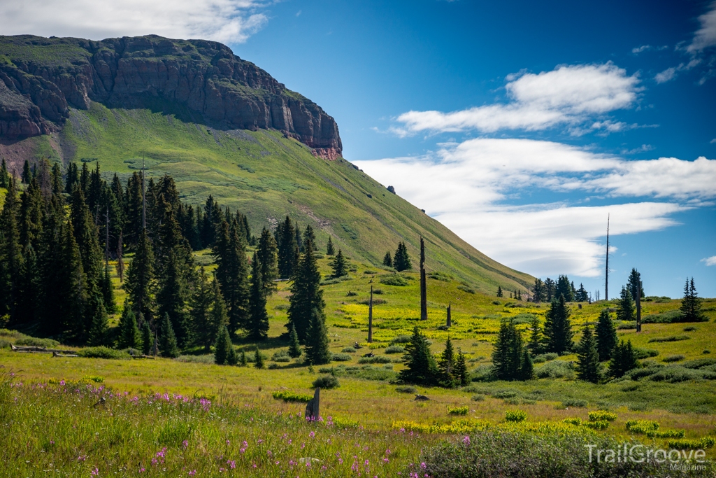 Alpine Scenery on a San Juan Mountains Backpakcing Trip, Southern Colorado