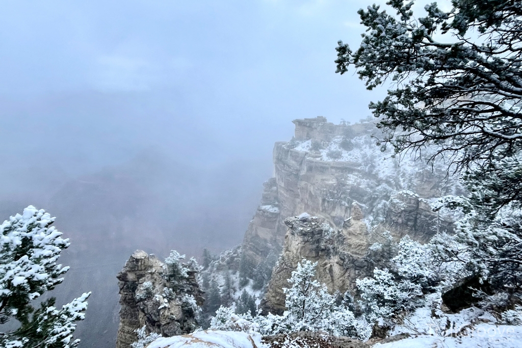 Seeing the Grand Canyon dressed in snow was a real treat