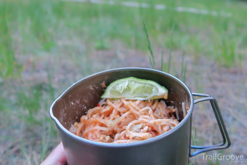 Pad Thai Noodles with Jerky & Avocado Backpacking Recipe