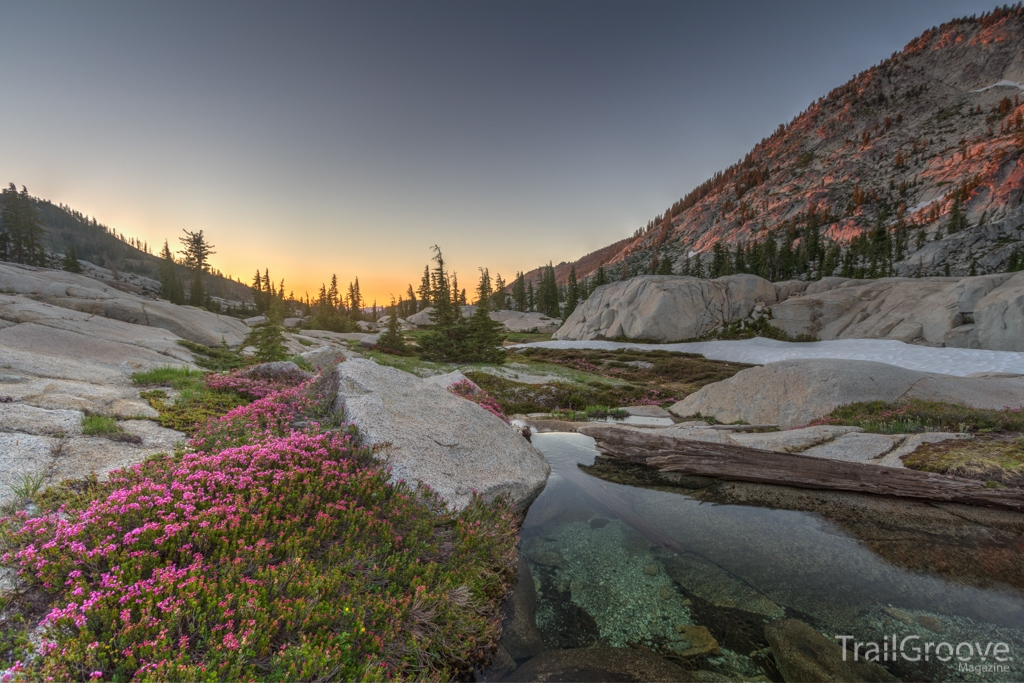 Trinity Alps - Sunset in the Basin