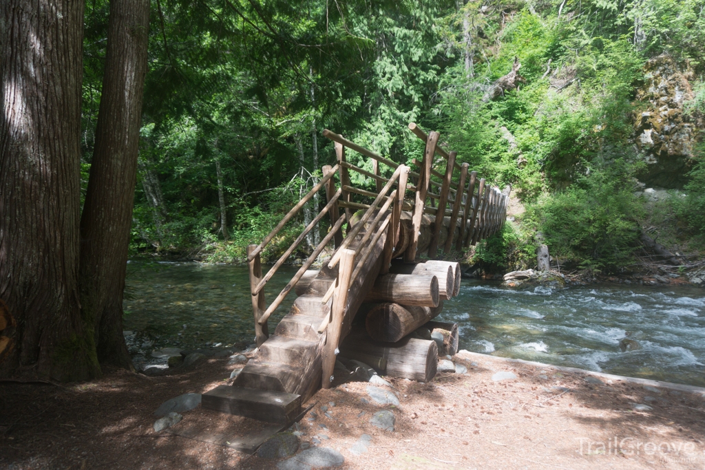 Log bridge on the way to Crater Lookout