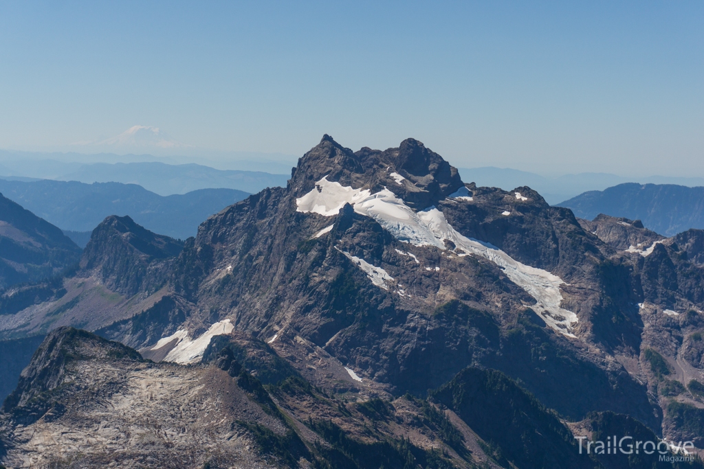 Three Fingers Lookout and Queest-Alb Glacier from Whitehorse Peak