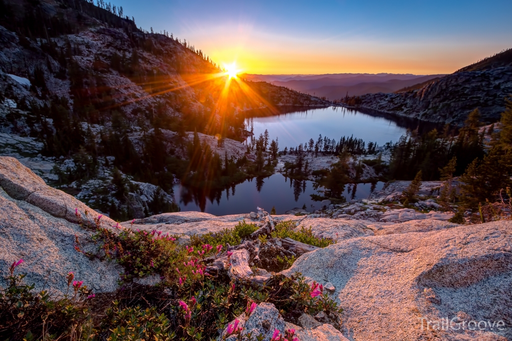 Lower Basin Sunset - Backpacking the Trinity Alps