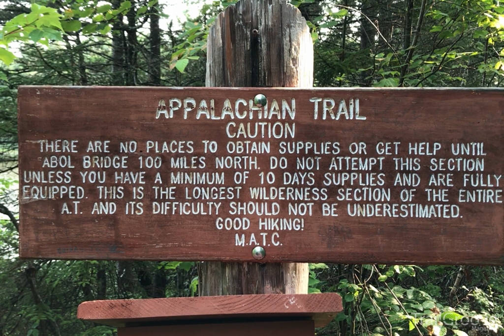 100 Mile Wilderness Trail Sign