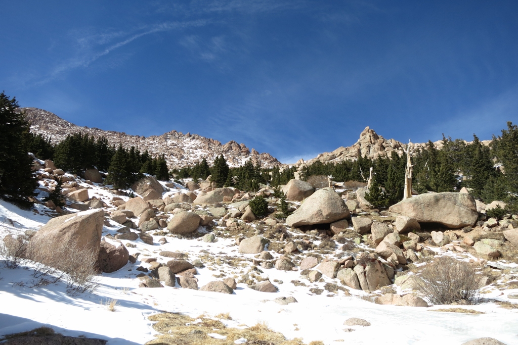 Along the Hike to the Pikes Peak Summit