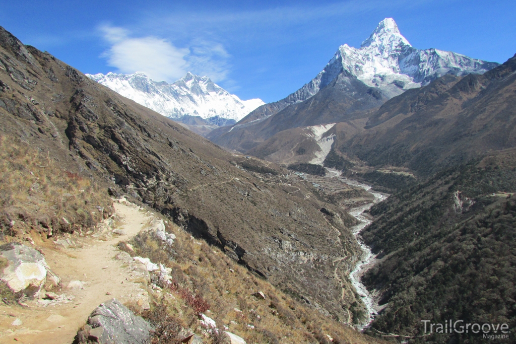 Ama Dablam stands sentinel over the Dudh Kosi River Valley.